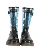 Gallucci Black High Boot With White Clouds For Girl Gallucci Black High Boot With White Clouds For Girl - Black