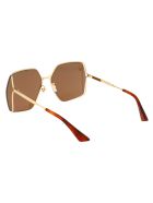 Gg0817s Sunglasses Gucci Gg0817s Sunglasses - 002 GOLD GOLD BROWN