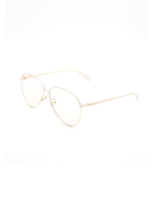 Alexander McQueen AM0263S Sunglasses Alexander McQueen AM0263S Sunglasses - Gold Gold Brown