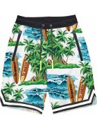 Hawaiian Dream Print Boy Swim Shorts MC2 Saint Barth Hawaiian Dream Print Boy Swim Shorts