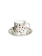 Set of 2 Espresso Cups & Saucers - Noel Oro Collection Taitù Set of 2 Espresso Cups & Saucers - Noel Oro Collection - Multicolor and Gold