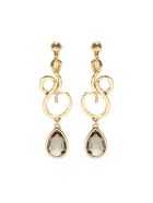 Alberta Ferretti Golden Metal Earrings With Stones Alberta Ferretti Golden Metal Earrings With Stones - Metallic