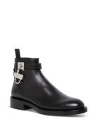 Givenchy Black Leather Boots With Lock Detail Givenchy Black Leather Boots With Lock Detail - Black