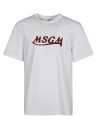 MSGM Chest Logo Print T-shirt MSGM Chest Logo Print T-shirt - White