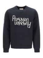 Maison Kitsuné Mirror Logo Crewneck Sweatshirt Maison Kitsuné Mirror Logo Crewneck Sweatshirt - DARK NAVY (Blue)