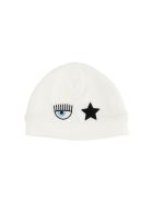 Chiara Ferragni Eyestar Hat In White Cotton Chiara Ferragni Eyestar Hat In White Cotton - White