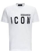 Dsquared2 Cotton T-shirt With Logo Print Dsquared2 Cotton T-shirt With Logo Print - White