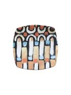 Plates Square Ceramic Colores 20,5x20,5 Cm Le Botteghe su Gologone Plates Square Ceramic Colores 20,5x20,5 Cm - Black Fantasy