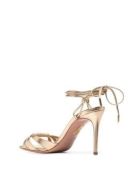Aquazzura Golden Leather Sole Sandals Aquazzura Golden Leather Sole Sandals - Metallic