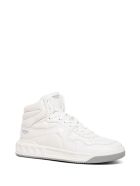 Valentino Garavani Mid Top White Leather Sneakers With Logo Valentino Garavani Mid Top White Leather Sneakers With Logo - White