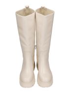 Ash Lucky Low Heels Boots In Beige Leather Ash Lucky Low Heels Boots In Beige Leather - beige