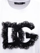 Dolce & Gabbana Cotton Crop T-shirt With Logo Dolce & Gabbana Cotton Crop T-shirt With Logo - White