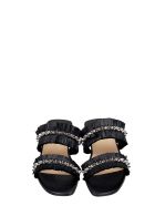 Christian Louboutin Marivodou Flats In Black Silver Christian Louboutin Marivodou Flats In Black Silver - black