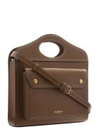 Burberry Mini Pocket Bag In Leather With Stitching Burberry Mini Pocket Bag In Leather With Stitching - Brown