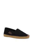 Saint Laurent Canvas Espadrilles With Side Logo Saint Laurent Canvas Espadrilles With Side Logo - Black