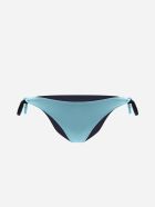 Fisico - Cristina Ferrari Two-tone Bikini Bottoms With Side Knot Fisico - Cristina Ferrari Two-tone Bikini Bottoms With Side Knot - Turchese+nero