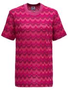 M Missoni Zig Zag Cotton Blend T-shirt M Missoni Zig Zag Cotton Blend T-shirt - Fuxia