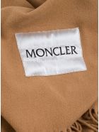 Moncler Camel Colored Wool Scarf With Logo Moncler Camel Colored Wool Scarf With Logo - Brown