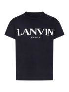 Lanvin Blue T-shirt For Kids With Logo - Blu