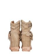 El Vaquero Yara Ankel Boots Inside Wedge In Beige Suede El Vaquero Yara Ankel Boots Inside Wedge In Beige Suede - beige
