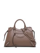 Balenciaga Neo Classic City Handbag In Taupe Colored Hammered Leather Balenciaga Neo Classic City Handbag In Taupe Colored Hammered Leather - Beige