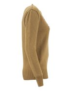 Marni Hazelnut Crewneck Sweater With Embroidered Logo Marni Hazelnut Crewneck Sweater With Embroidered Logo - Hazelnut