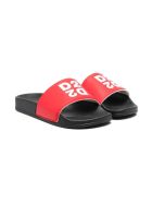 Dsquared2 Slippers With Print Dsquared2 Slippers With Print - Red
