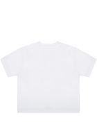 Burberry White T-shirt For Baby Kids With Logo Burberry White T-shirt For Baby Kids With Logo - White
