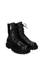 Officine Creative Ultimate 003 Combat Boots In Black Leather Officine Creative Ultimate 003 Combat Boots In Black Leather - black