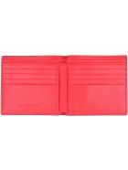 Leather Flap-over Wallet Alexander McQueen Leather Flap-over Wallet - Black/red