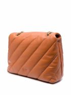 Pinko Love Brown Quilted Leather Crossbody Bag Pinko Love Brown Quilted Leather Crossbody Bag - Brown