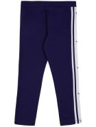 Emporio Armani Blue Cotton Jogger With Contrast Side Bands Emporio Armani Blue Cotton Jogger With Contrast Side Bands - Blu