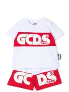 GCDS Mini Bermuda Shorts And T-shirt Set GCDS Mini Bermuda Shorts And T-shirt Set - White