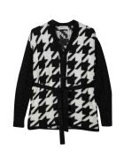 Simonetta Kids Teen Black And White Cardigan Simonetta Kids Teen Black And White Cardigan - Nero/argento