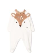 Il Gufo Romper With Embroidery Il Gufo Romper With Embroidery - Beige