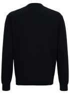 Kenzo Black Wool Sweater With Tiger Patch Kenzo Black Wool Sweater With Tiger Patch - Black