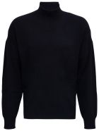 Z Zegna High Neck Black Wool Sweater Z Zegna High Neck Black Wool Sweater - Black