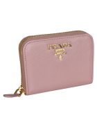 Prada Zip-around Metal Plaque Coin Purse Prada Zip-around Metal Plaque Coin Purse - Pesca