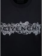 Givenchy Black Cotton T-shirt With Logo Print Givenchy Black Cotton T-shirt With Logo Print - Black