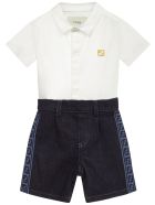 Fendi Kids Romper Suit Fendi Kids Romper Suit - Multicolore