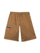 Shorts With Web Decoration Gucci Shorts With Web Decoration - Beige