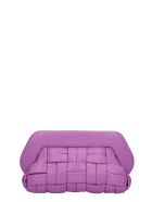 THEMOIRè Bios Weaved Clutch In Viola Faux Leather THEMOIRè Bios Weaved Clutch In Viola Faux Leather - Viola