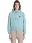 Ami Alexandre Mattiussi Sweatshirt In Green Cotton Ami Alexandre Mattiussi Sweatshirt In Green Cotton - green