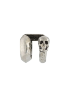 Woman Antique Silver Ear Cuff With Skull Alexander McQueen Woman Antique Silver Ear Cuff With Skull