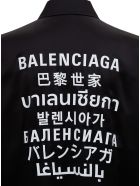 Balenciaga Silk Satin Shirt With Contrast Back Print Balenciaga Silk Satin Shirt With Contrast Back Print - Black