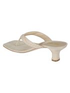 Logo Sole Detail Thong Mules Paris Texas Logo Sole Detail Thong Mules - Beige