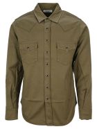 Saint Laurent Western Style Shirt Saint Laurent Western Style Shirt - KHAKI GREEN
