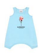 Burberry Light Blue Set For Babygirl With Roses Burberry Light Blue Set For Babygirl With Roses - Light Blue