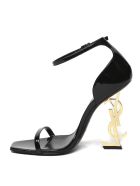 Saint Laurent Opyum Black Patent Leather Sandals Saint Laurent Opyum Black Patent Leather Sandals - Black