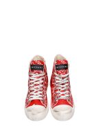 Gienchi J.m High Sneakers In Red Synthetic Fibers Gienchi J.m High Sneakers In Red Synthetic Fibers - red